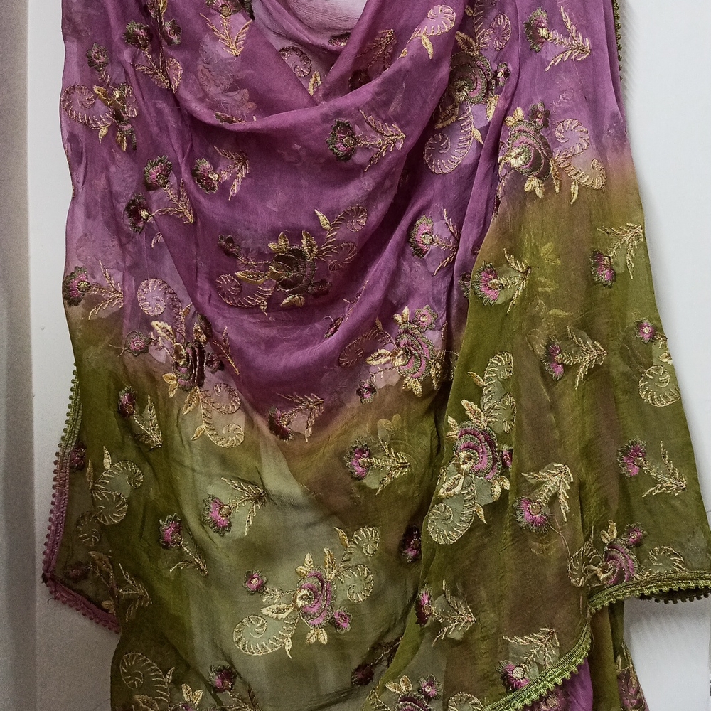 Pure Chiffon Dupatta - Picture 5 of 12